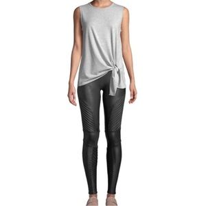 NWOT SPANX Faux Leather Moto Leggings in Black Size Medium